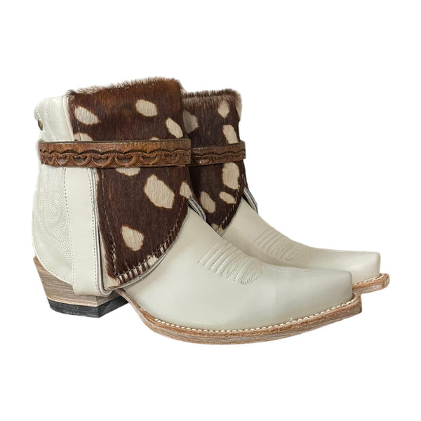 6.5 White & Hair-on Hide Canty Boots®
