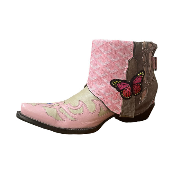 9 Tooled & Designer Canty Boots® with Peekaboo Butterfly Patch