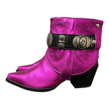 9 Metallic Pink & Concho Belt Canty Boots®