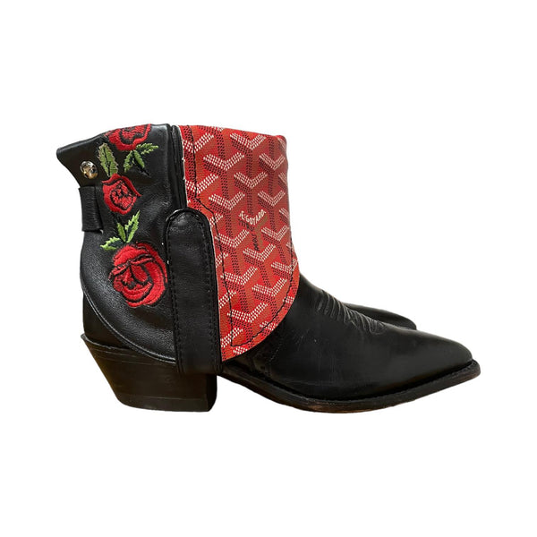6 Black Embroidered Floral & Designer Canty Boots®
