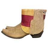 9.5 Embroidered Tan & American Flag Canty Boots®