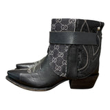 9 Embroidered Black & Designer Denim Canty Boots®