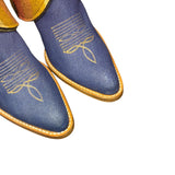 7.5 Two Toned Denim Textile & Wool Canty Boots®