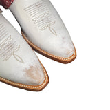 10 White & Light Red Bandana Print Canty Boots®