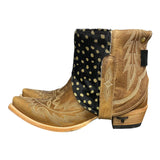 8 Embroidered Brown & Spotted Hair-on Hide Canty Boots®