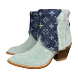 6 Baby Blue Rough Out & Designer Denim Canty Boots®