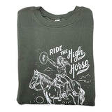 Military Green High Horse Sweatshirt