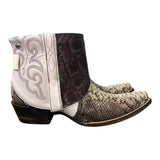 9.5 Exotic Pink & Purple Canty Boots® with Lightning Bolt