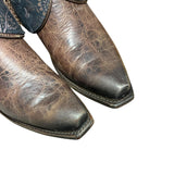 8 Brown & Metallic Floral Leather Canty Boots®