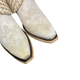9.5 Embroidered White & Metallic Woven Leather Canty Boots®