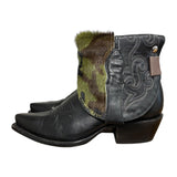 6.5 Black & Camo Hair-on Hide Canty Boots®