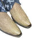 9.5 Embroidered Tan & Designer Denim Canty Boots®