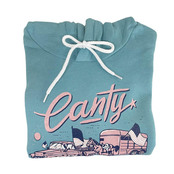 Baby Blue Truck & Trailer Canty Boots Hoodie