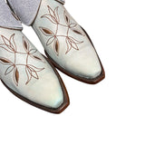 8.5 Embroidered Blue & Blue Leather Canty Boots® with Star Inlay