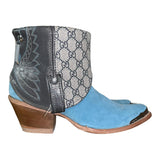 8 Gray & Baby Blue Rough Out with Designer Canty Boots®