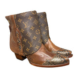 8 Brown & Embossed Exotic with Designer Canty Boots®
