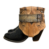 8 Two Toned & Tooled Stacked Heel Canty Boots®