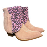 7.5 Pink Rough Out & Leopard Canty Boots®