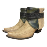 9.5 Embroidered Tan & Camo Leather Canty Boots®