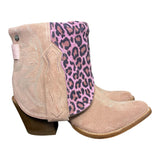7.5 Pink Rough Out & Leopard Canty Boots®