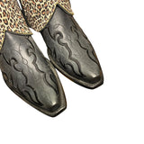 9 Embroidered Black & Leopard Canty Boots®