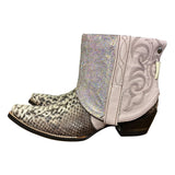 8.5 Pink Exotic & Pink Crystals Canty Boots®