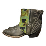8.5 Green & Camo Hair-on Hide Canty Boots®