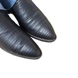 10 Exotic Black & Denim Canty Boots® with Crystal USA Flag Patches