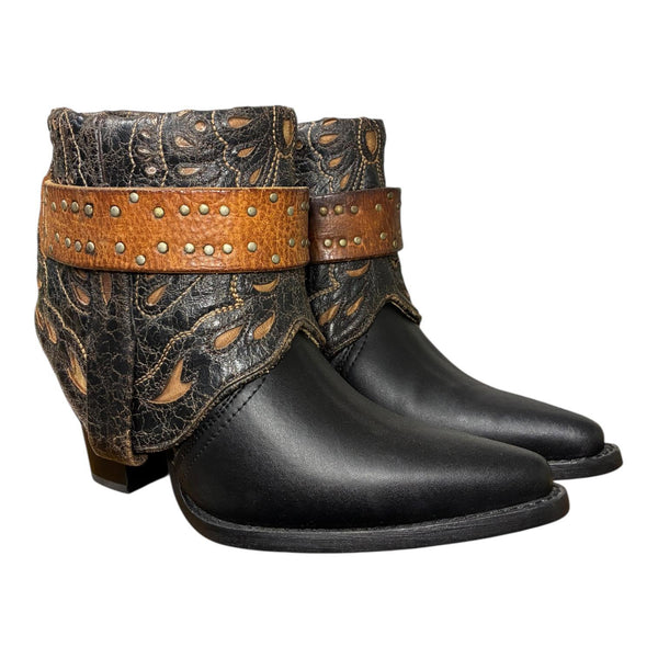 7 Black & Tooled Inlay Canty Boots®