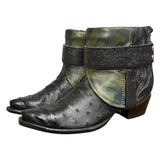 9 Exotic Black & Camo Leather Canty Boots®