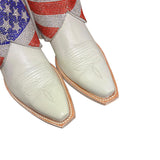9 White & American Flag Crystals Canty Boots®
