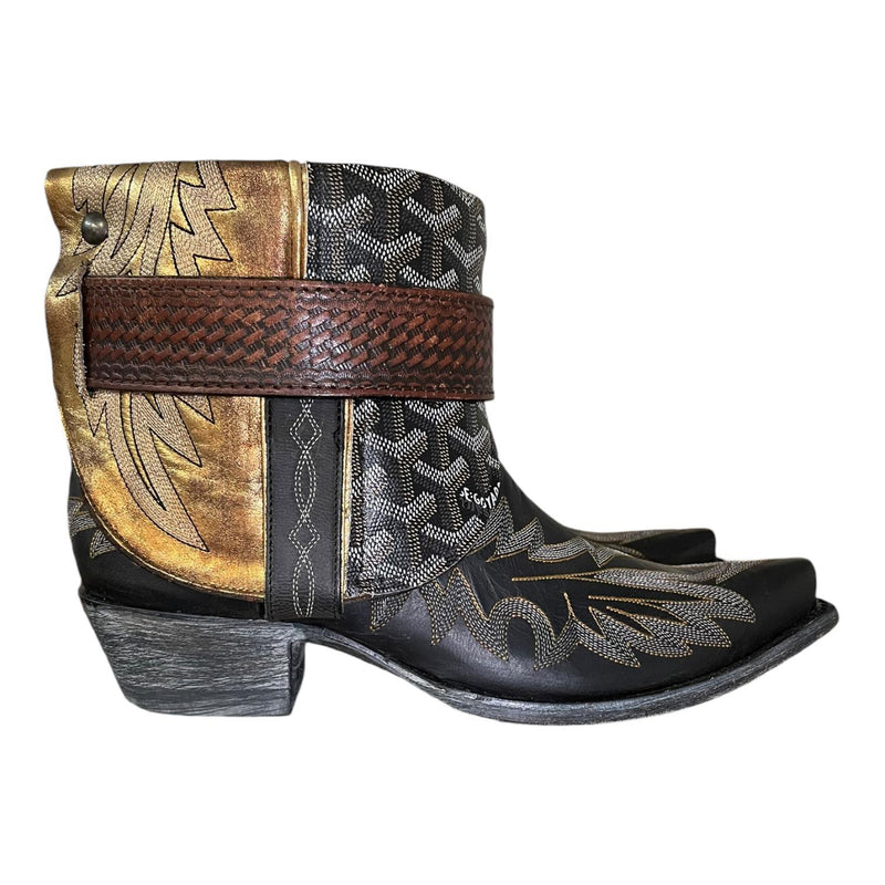 9 Embroidered Black & Gold with Designer Canty Boots®