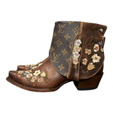 8 Brown Floral Embroidered & Designer Canty Boots®