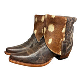 7.5 Brown & Spotted Hair-on Hide Canty Boots®