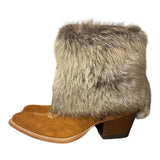 6 Cognac Rough Out & Beaver Fur Canty Boots®