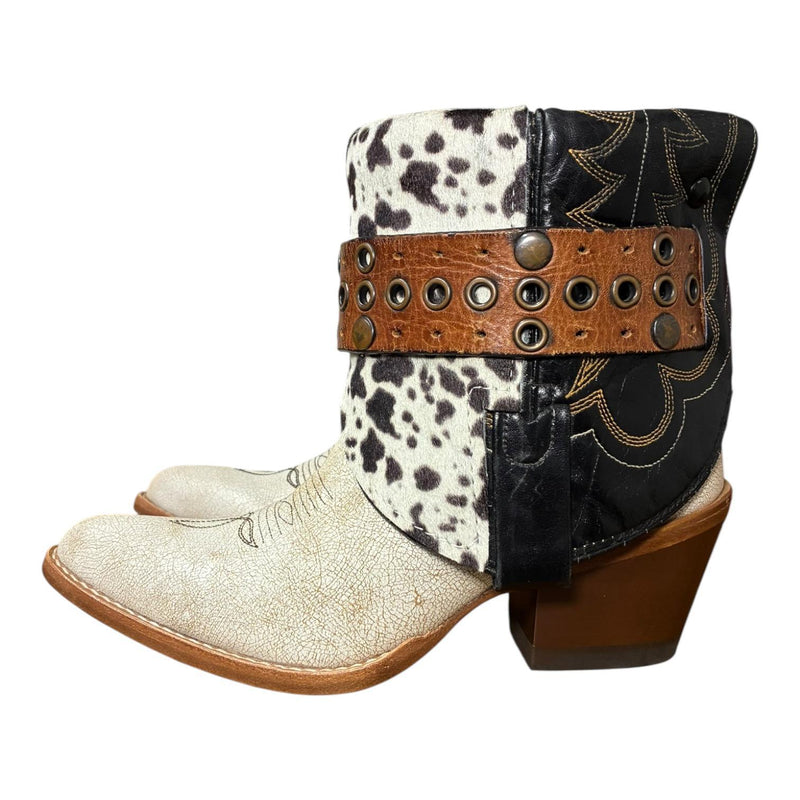 6.5 Two Toned & Spotted Hair-on Hide Canty Boots®
