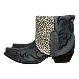 9 Embroidered Black & Leopard Canty Boots®