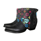 6 Black & Designer Canty Boots® with Heart Inlay