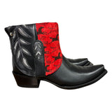 8 Black & Silver Glitter Inlay with Horse Print Canty Boots®