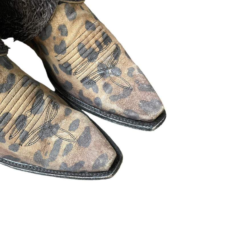 8 Leopard & Textured Leather Canty Boots®