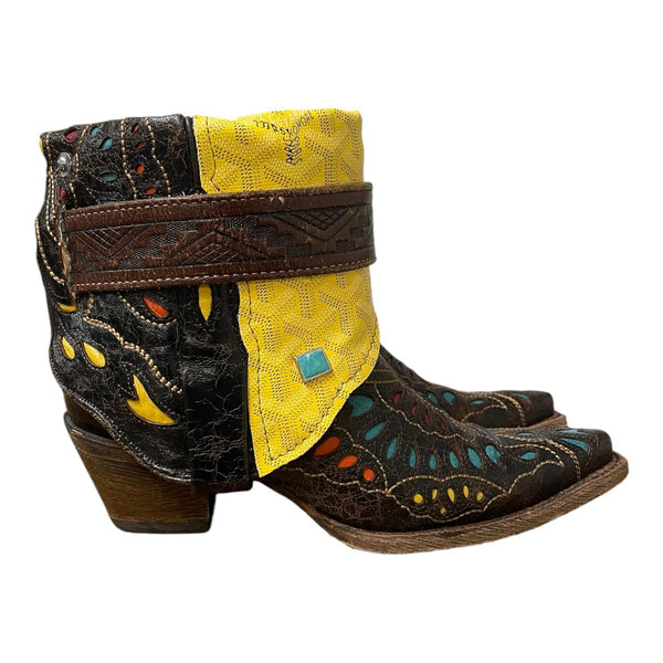 7 Colorful Tooled & Designer Canty Boots® with Turquoise Concho