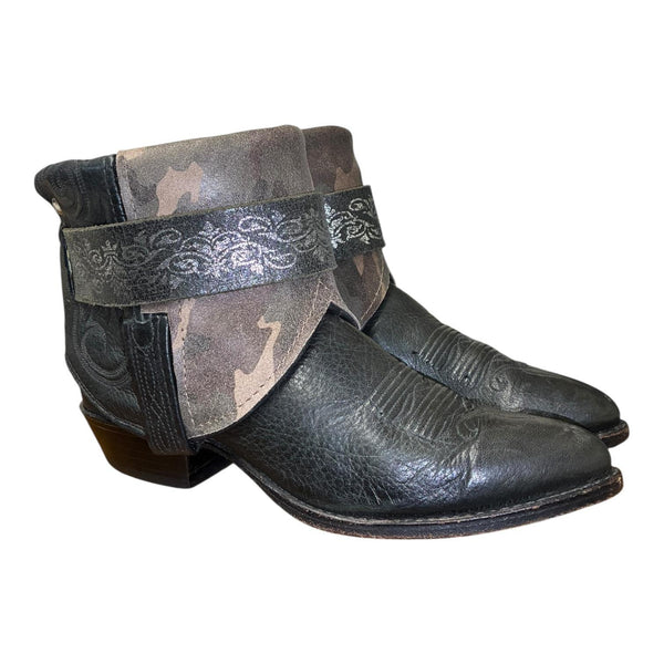 8.5 Black & Camo Leather Canty Boots®