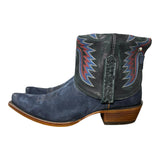 9 Embroidered Navy Blue Rough Out Canty Boots®