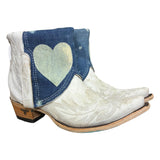 10 Embroidered White & Denim Canty Boots®