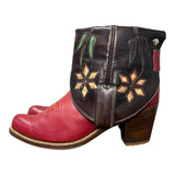 5.5 Two Toned & Floral Stacked Heel Canty Boots®