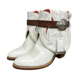 7 Vintage White & Inlay Stacked Heel Canty Boots®