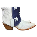 8.5 Exotic White & American Flag Canty Boots®