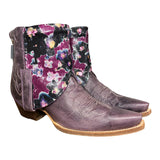 9 Purple & Floral Leather Canty Boots®