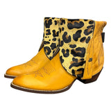 8.5 Tan & Leopard Hair-on Hide Canty Boots®