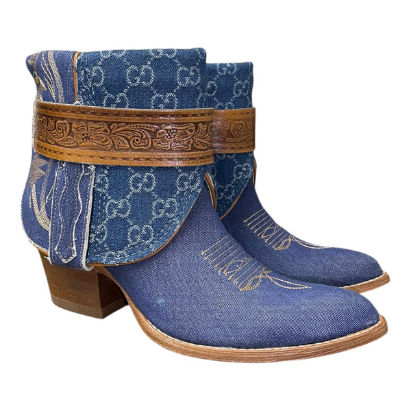 10 Embroidered Denim Textile & Designer Denim Canty Boots®